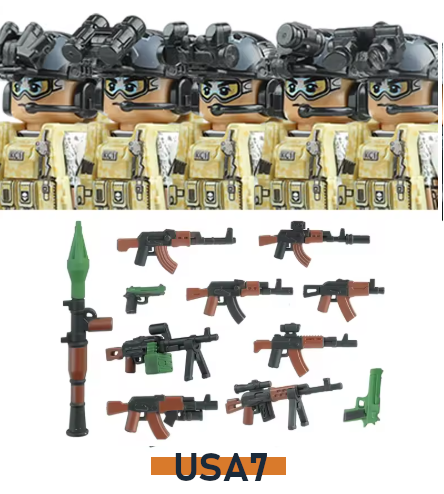 Forces spéciales américaines modernes - Vue groupe - Kit blocs