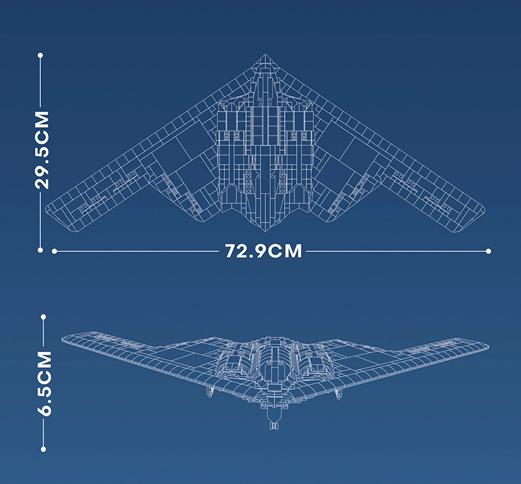 B-2 Spirit - Bombardier futrif US | Kit blocs (1977 pièces)