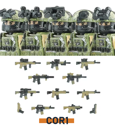 Forces spéciales coréennes modernes - Vue groupe - Kit blocs