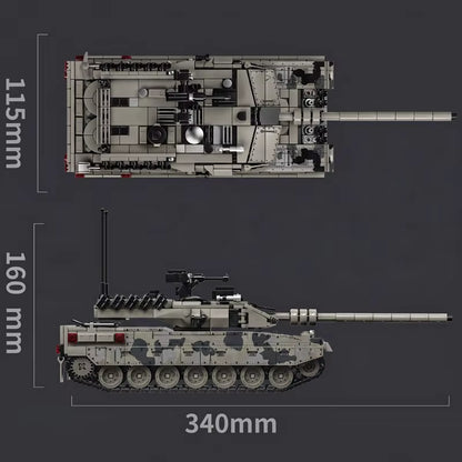Leopard 2A7 – détails - dimensions – Kit blocs