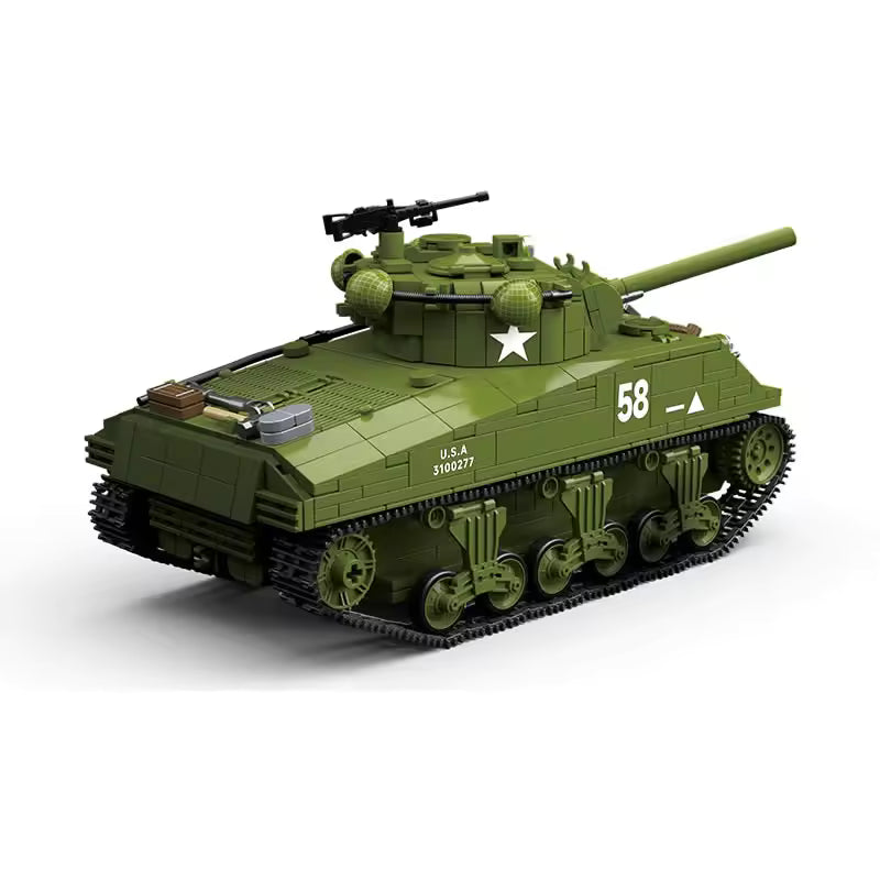 M4A3 char Sherman vue arrière Battlebricks