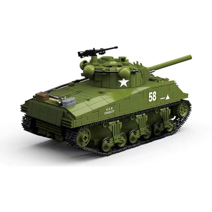 M4A3 char Sherman vue arrière Battlebricks