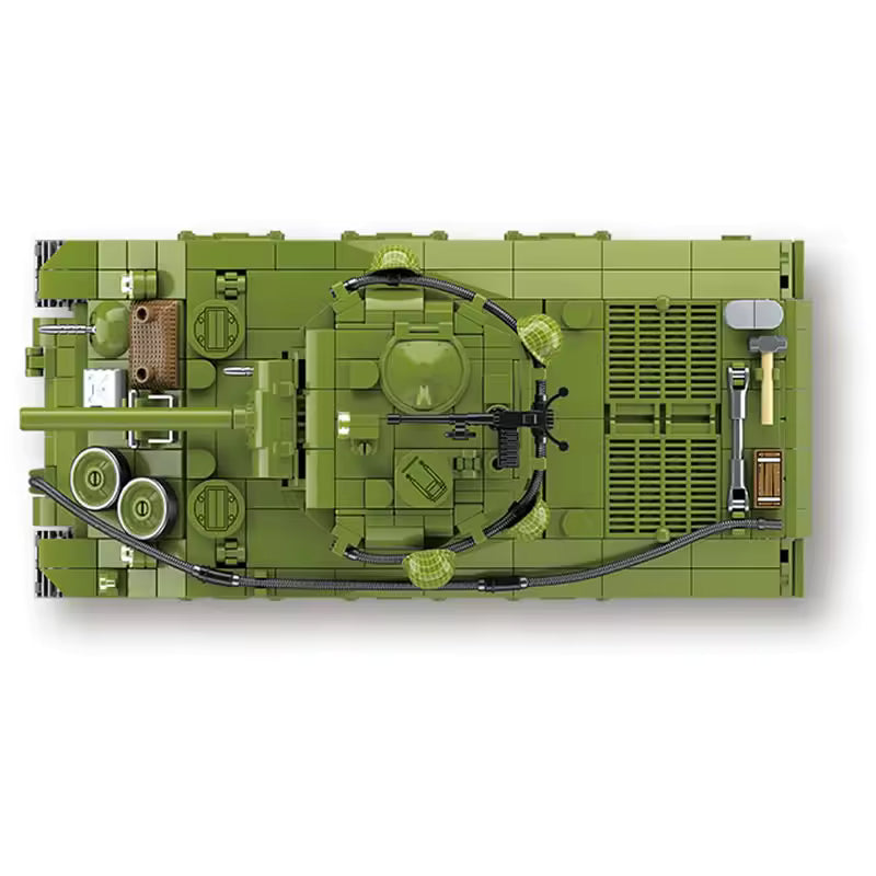 M4A3 char Sherman vue dessus haut Battlebricks