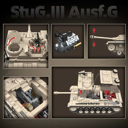 Sturmgeschütz III - Canon d'assaut allemand | Kit blocs (940 pièces)