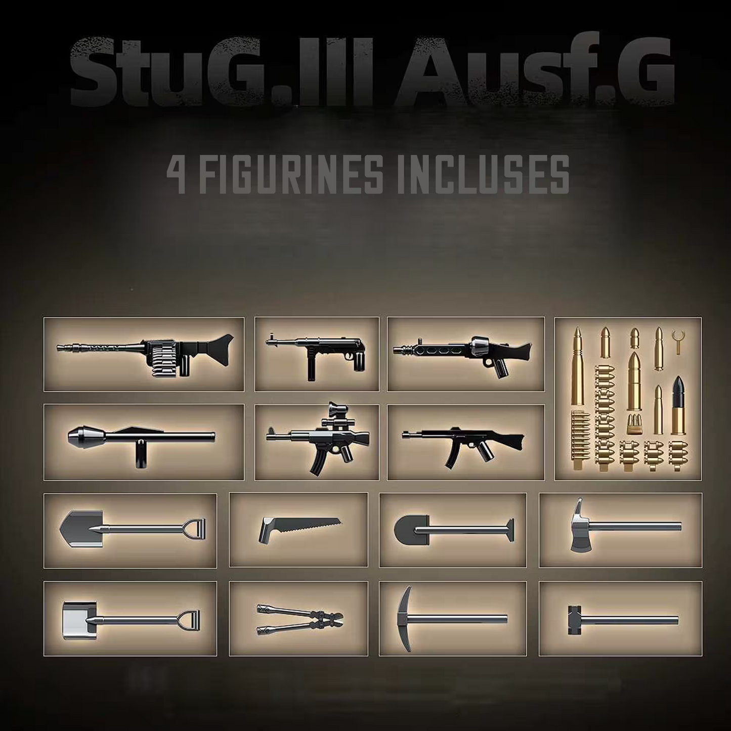 Sturmgeschütz III - Canon d'assaut allemand | Kit blocs (940 pièces)