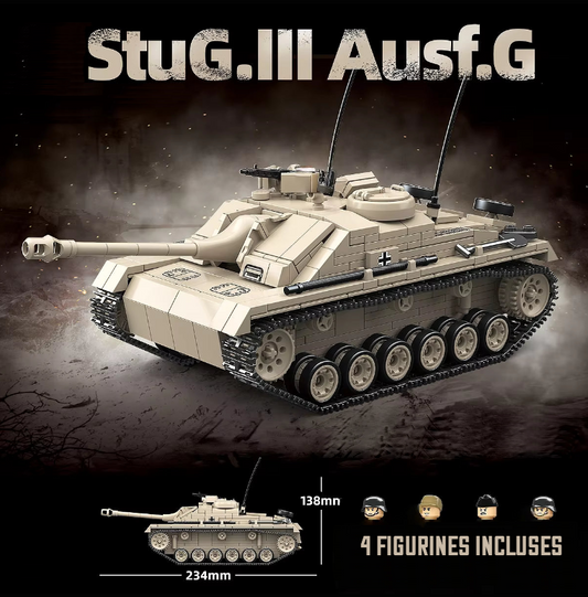 Sturmgeschütz III - Canon d'assaut allemand | Kit blocs (940 pièces)