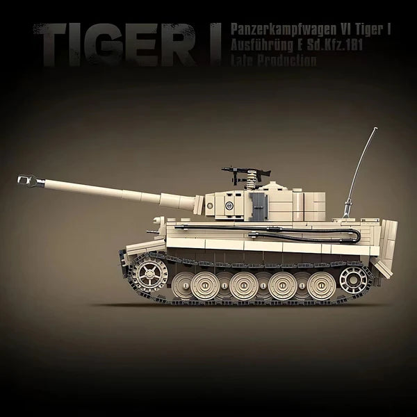 Tigre1 char tank allemand vue côté Battlebricks