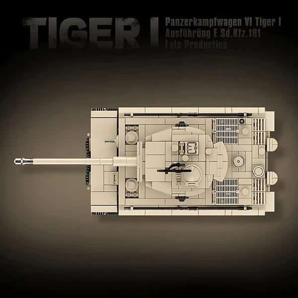 Tigre1 char tank allemand vue dessus Battlebricks