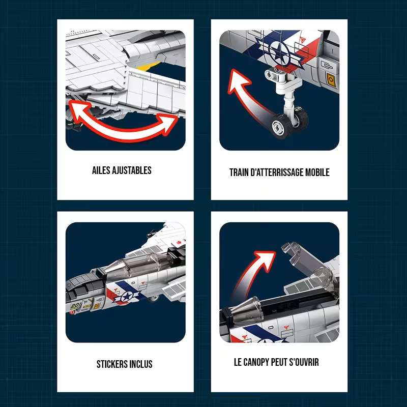 F‑14 Tomcat – ensemble détails – Kit blocs