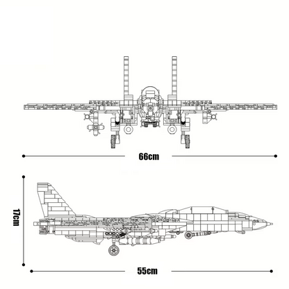 F‑14 Tomcat – Dimensions du modèle – Kit blocs
