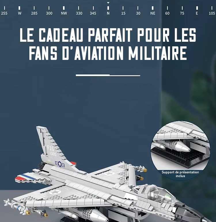 F‑16 Fighting Falcon – Détail socle – Kit blocs