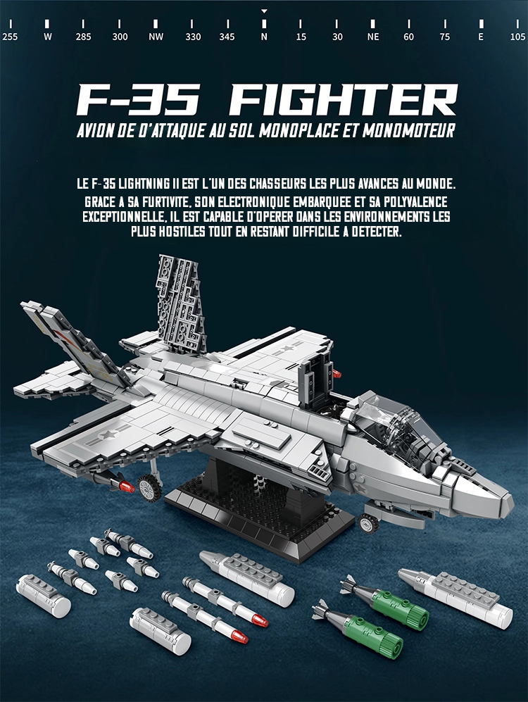 F‑35 Lightning II – Vue d’ensemble – Kit blocs
