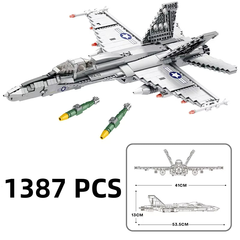 F/A‑18 – Dimensions du modèle – Kit blocs